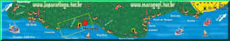Mapa das praias de Maragogi